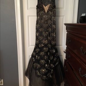 Formal black and gold dress